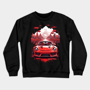 Red Car Design Art Crewneck Sweatshirt